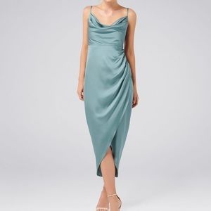 Evernew satin scoop/cowl neck dress Size 0 (aus 4)